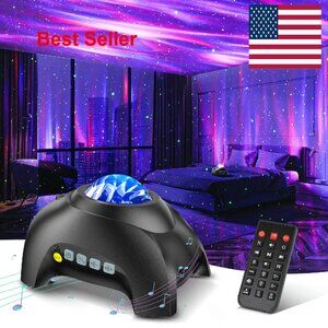 Galaxy Aurora Projector with 33 Light Effects Bluetooth Speaker White Noise